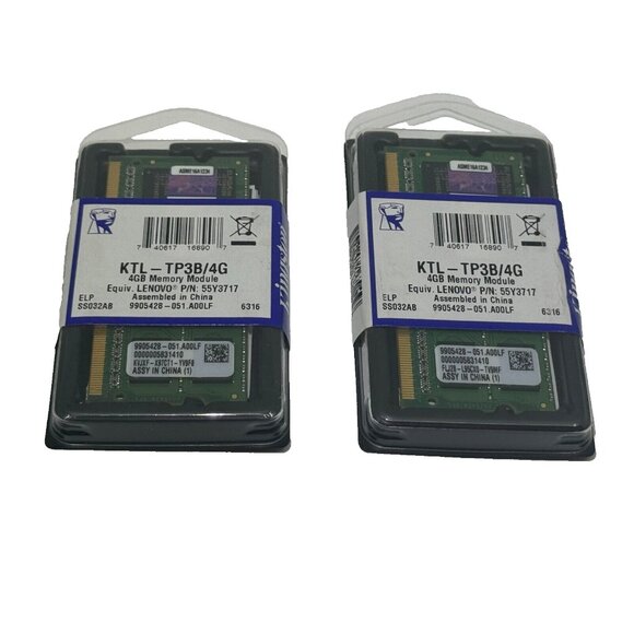 Kingston 4 GB Memory Module Set of 2 (Total 8 GB) KTL-TP3B/4G